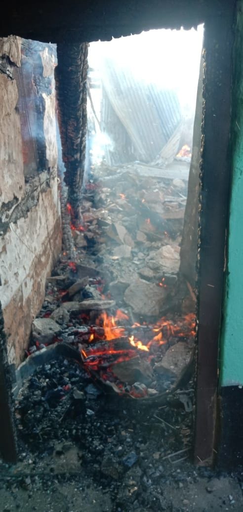 house brunt in fire inccident in nither gwal village