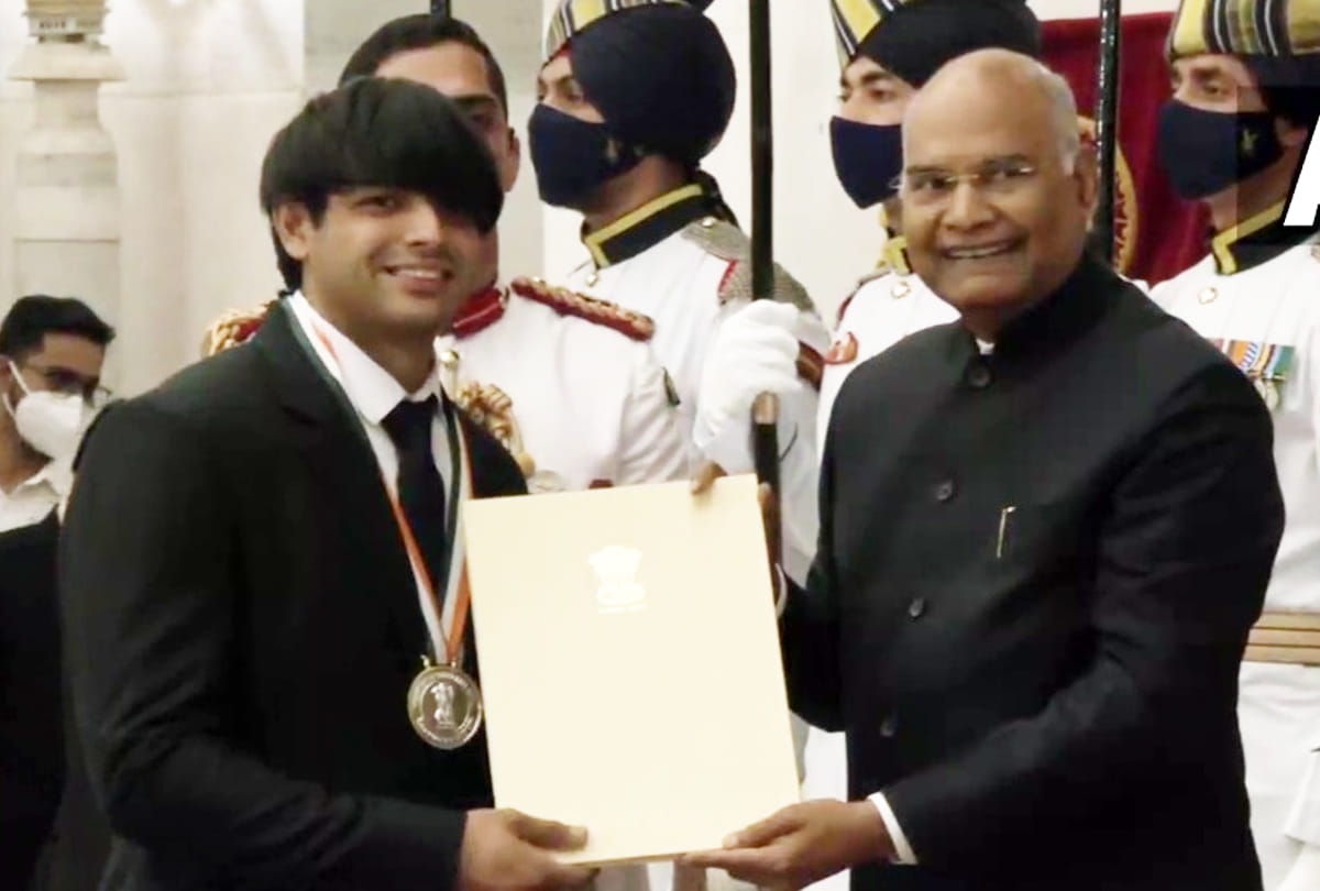 Major Dhyan Chand Khel Ratna Award: Players honored in photos: Many players including Mithali-Dhawan were seen in this style, President honored them