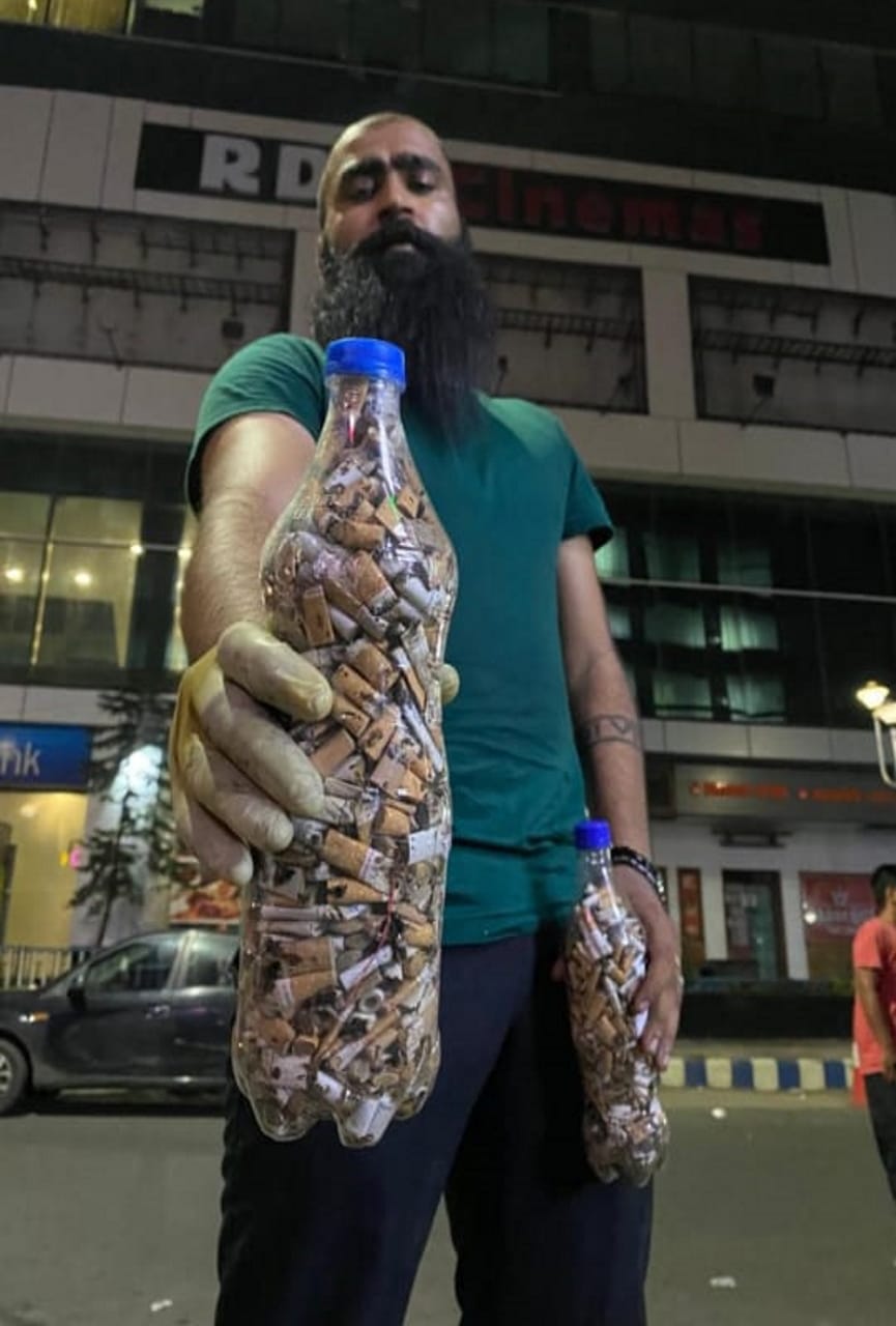 uttarakhand news: fifty youth collect cigarette filters from roads at 2 o'clock in the night