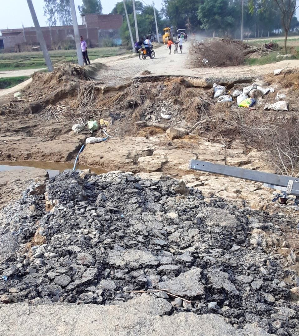 roads cut due to flood