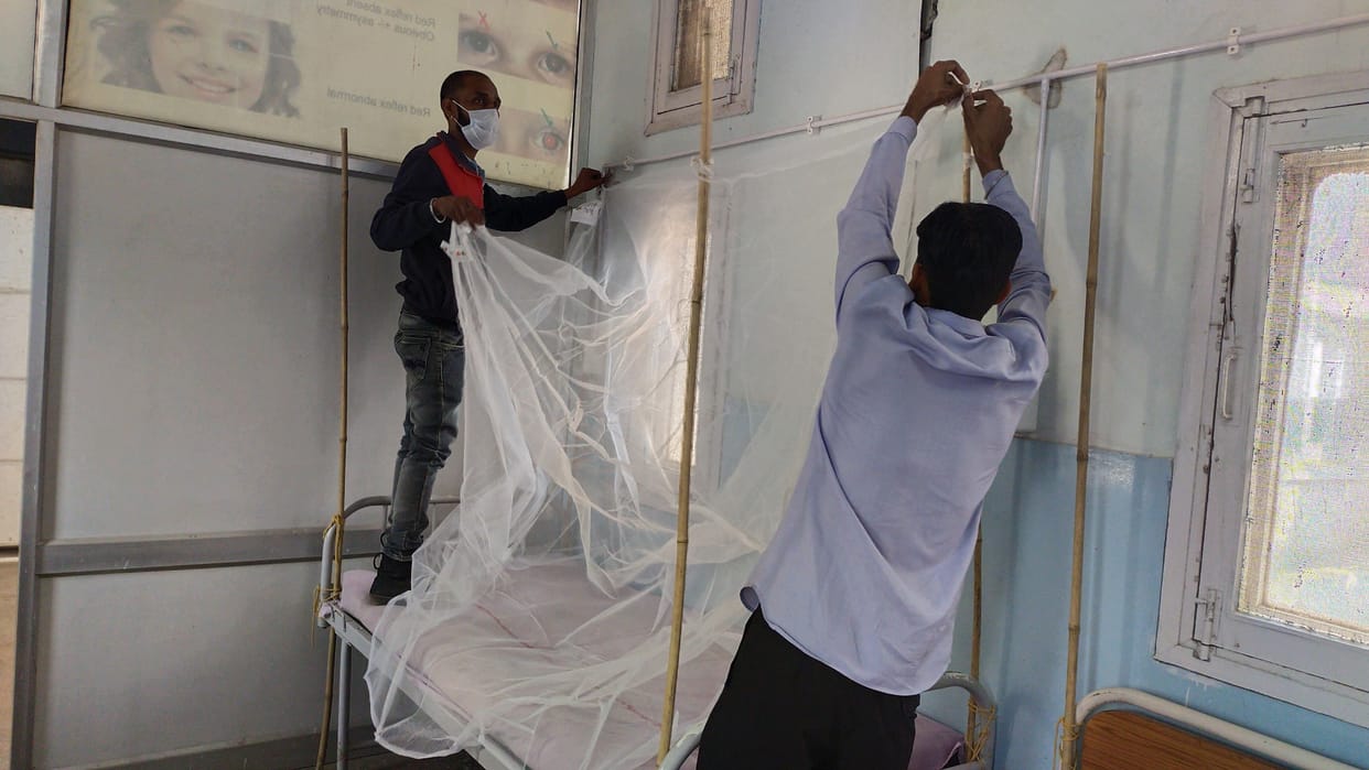 Mosquito nets installed in dengue ward, no O and A negative blood in blood bank