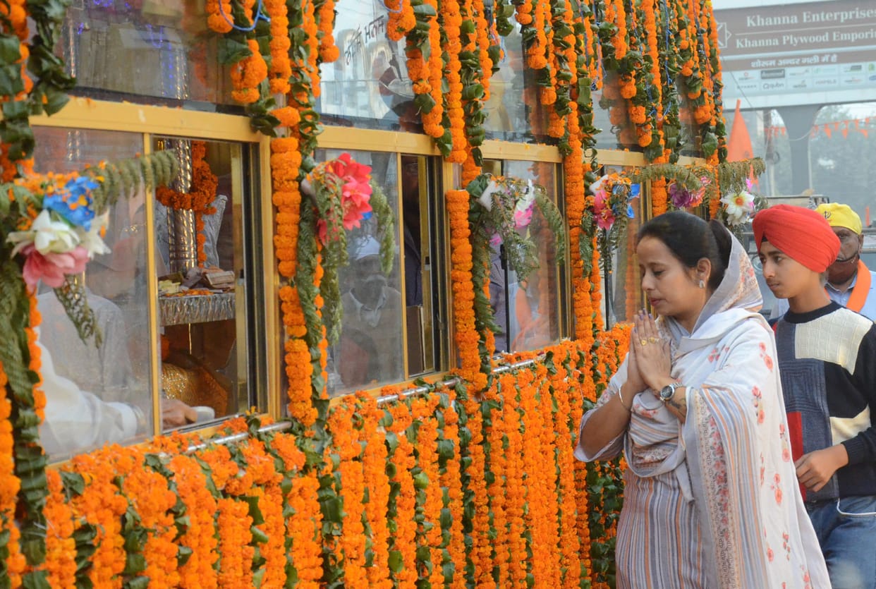 Nagar kirtan in city by devotees
