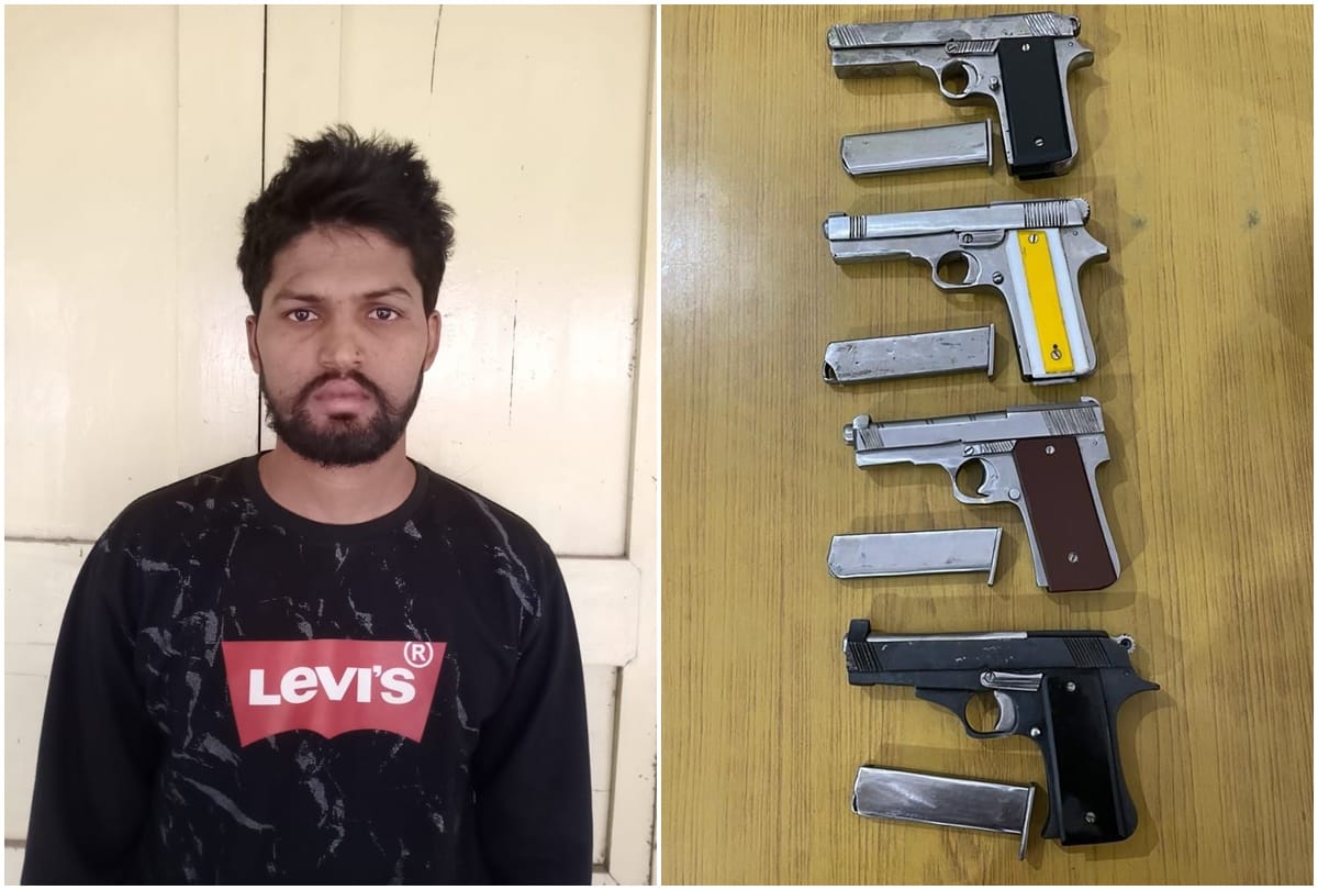 Agra: Arms smuggler arrested in Iradtnagar, four pistols recovered