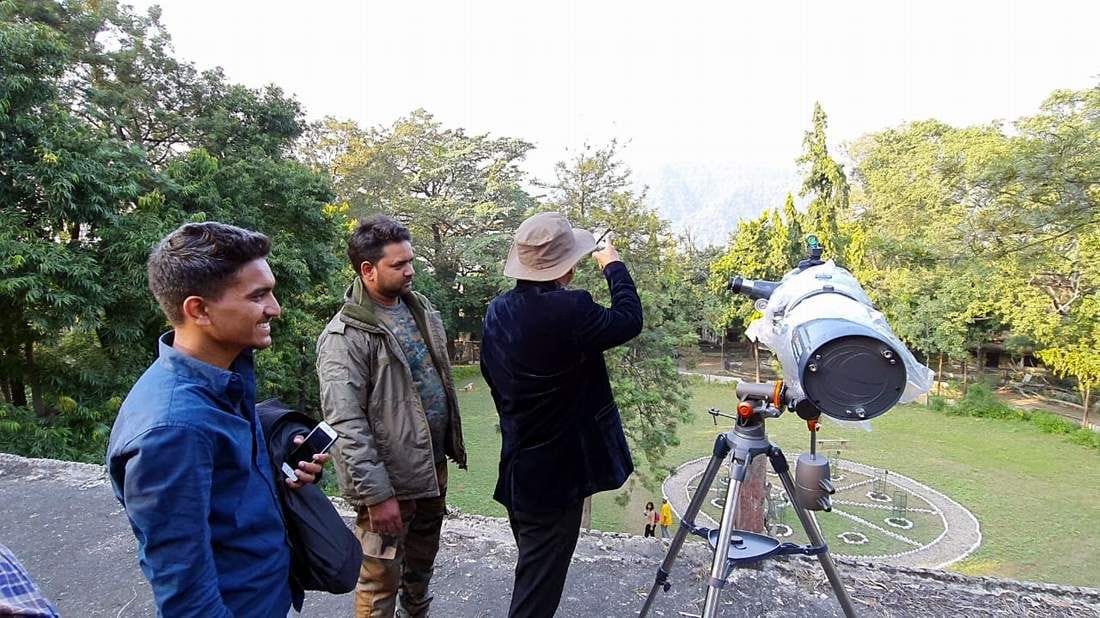 Tourists will enjoy the view of nature with telescope