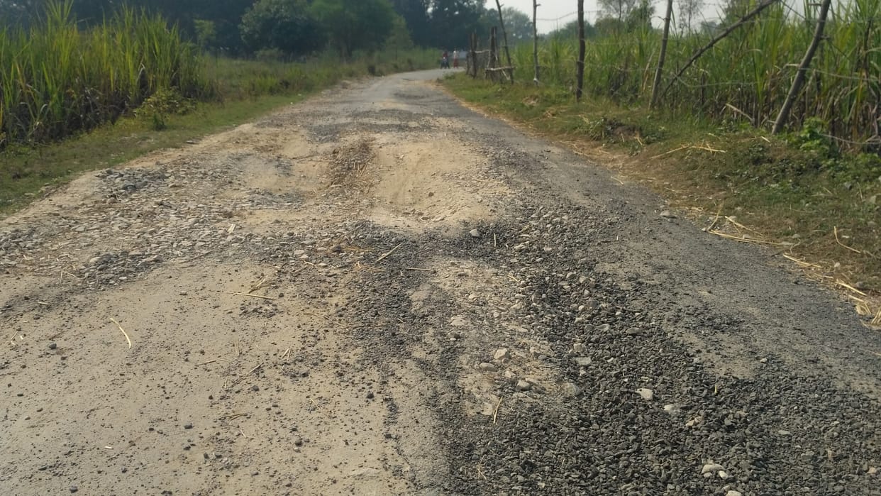 Four crore road swallowed by commission
