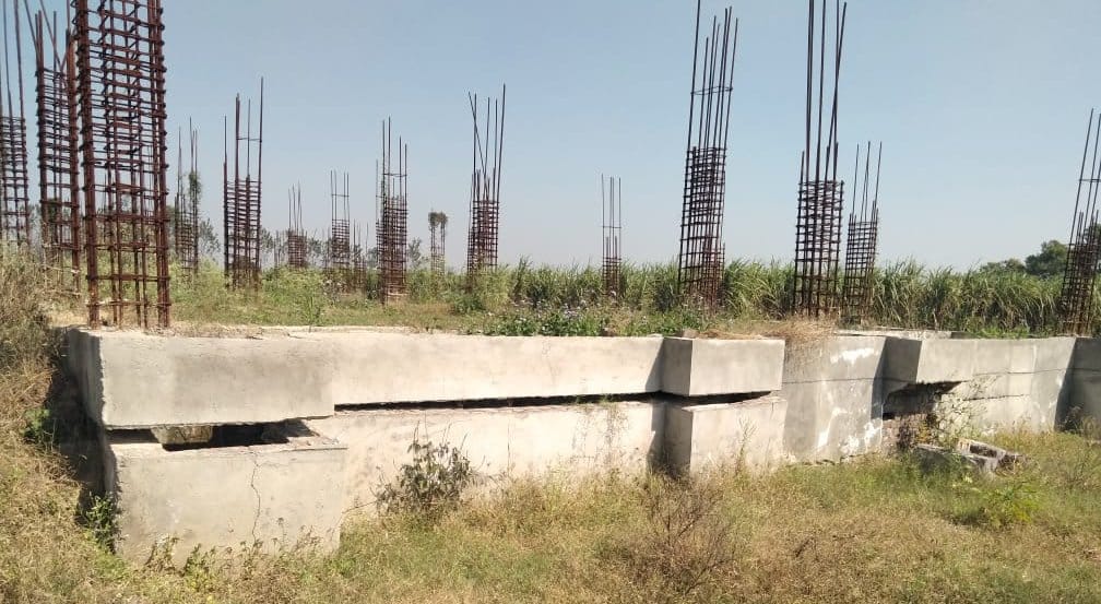 The foundation also started cracking, the construction work of degree college was not completed