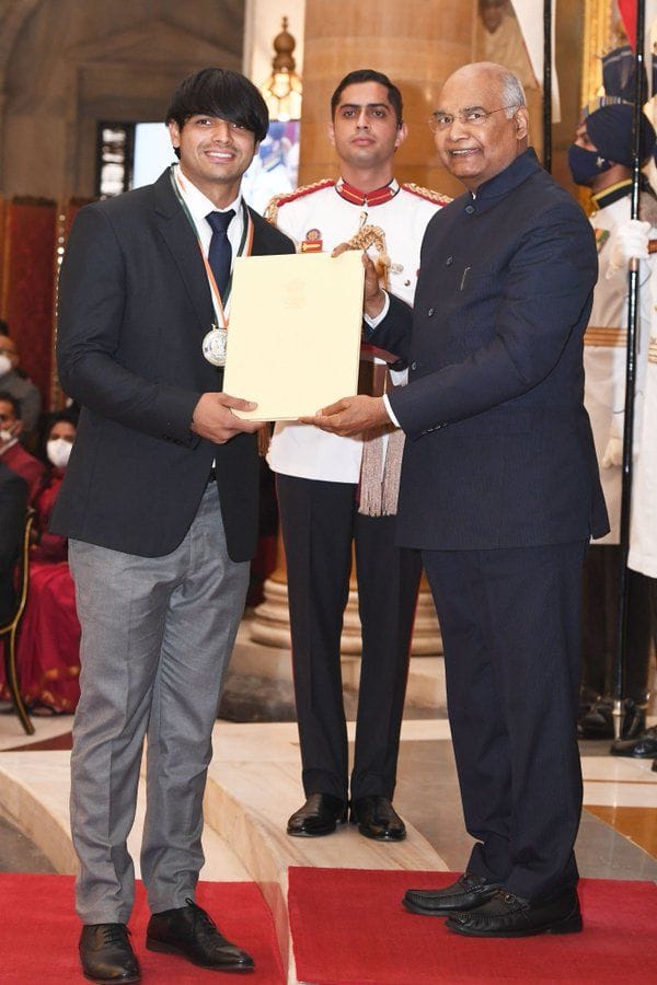 Neeraj Chopra went with Dada to receive Khel Ratna Award, happiness at home