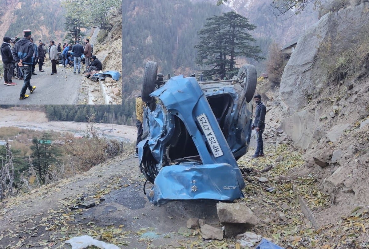 four killed one injured in car accident in kinnaur himachal pradesh