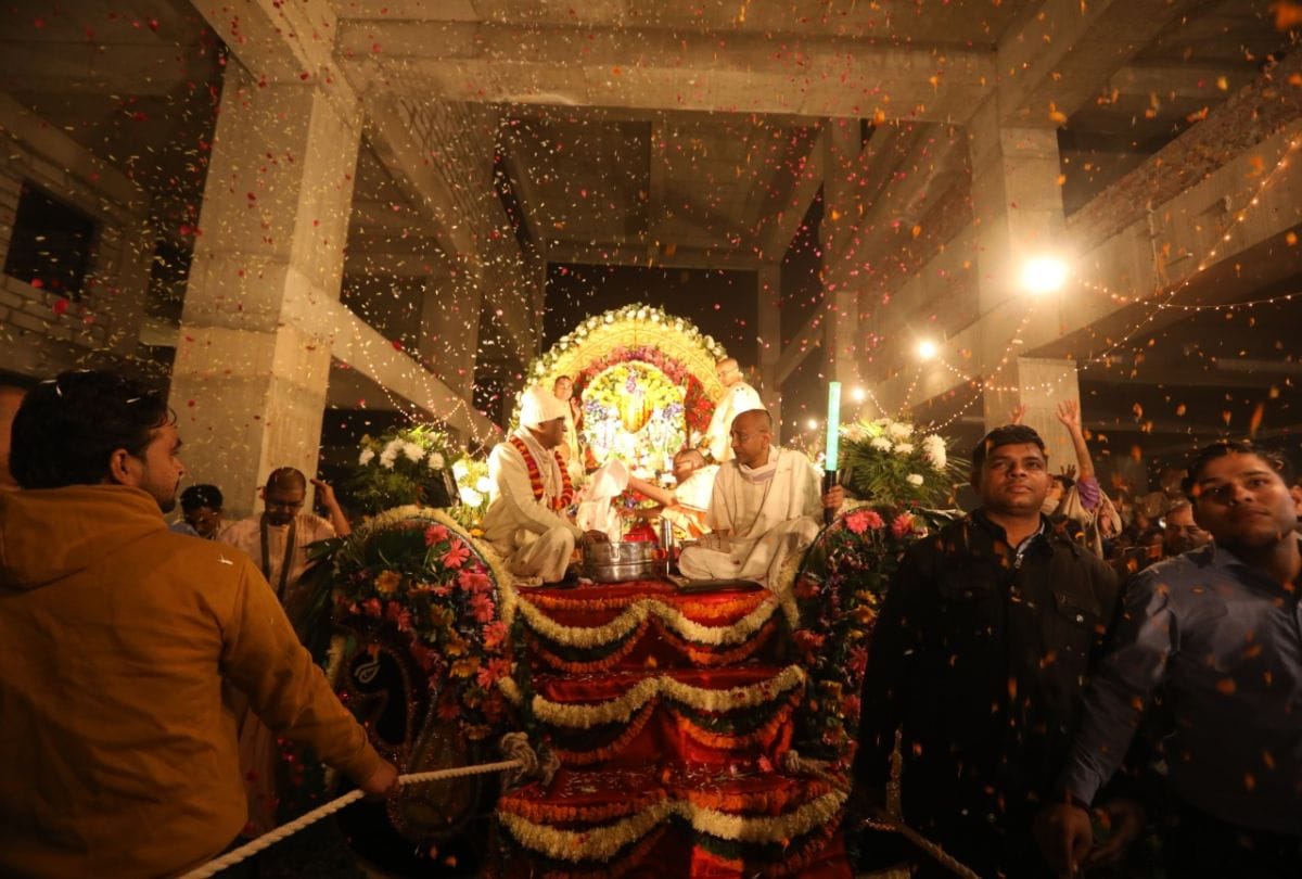 Radha Vrindavan Chandra Shobha Yatra held in Chandrodaya Mandir Vrindavan in Mathura