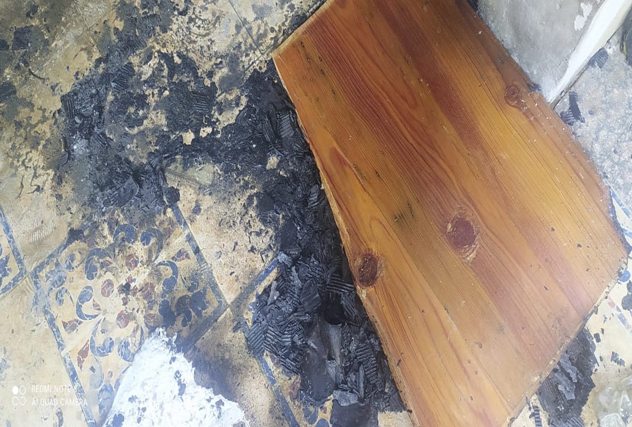 salman khurshid house caught fire by bajrang dal leader in nainital, see photos