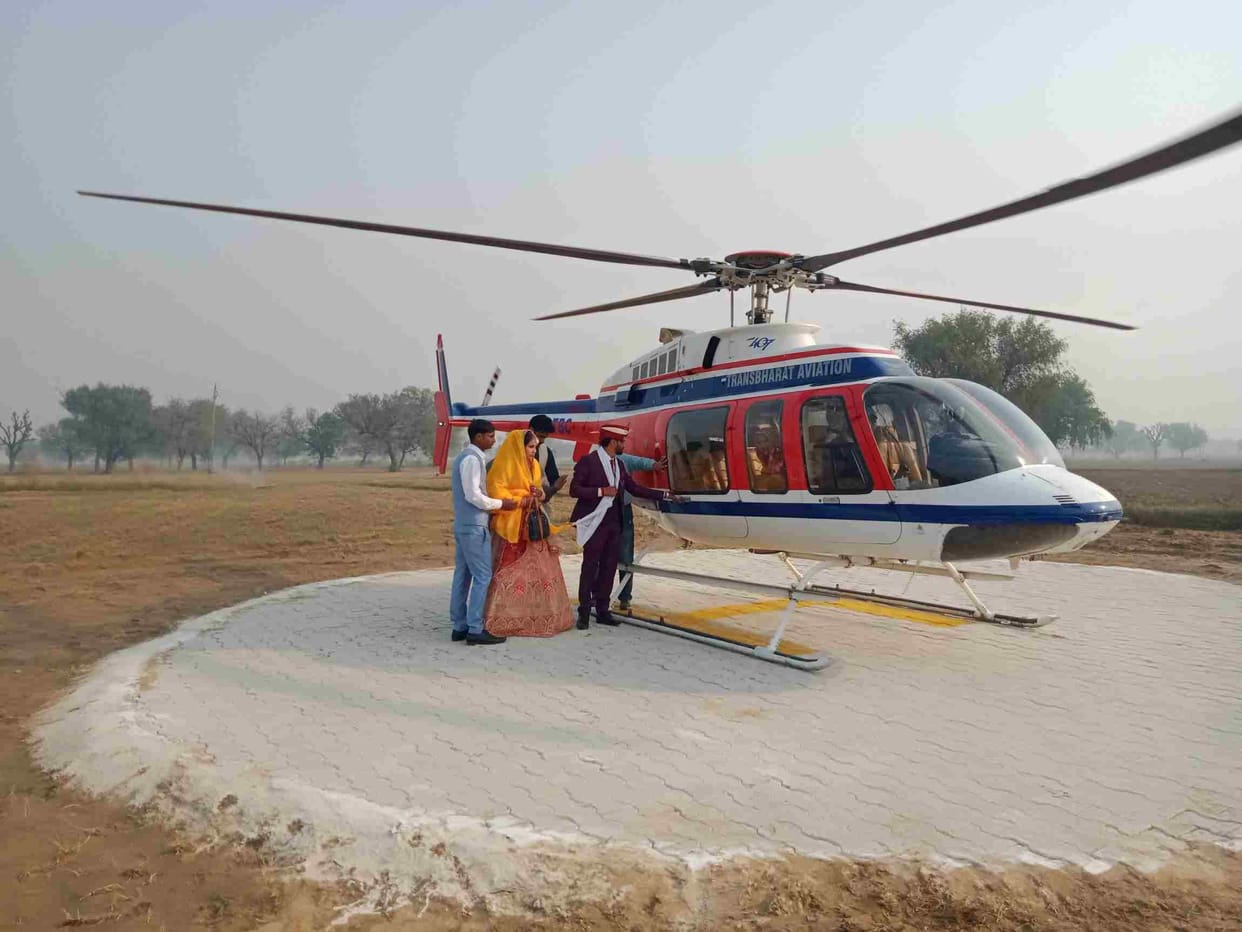Akbarpur Ramu Nanglia's daughter left in helicopter