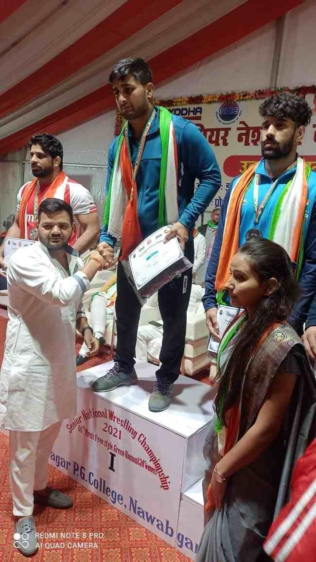 Hardeep won gold in Senior National Wrestling Championship