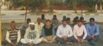 धरने पर बैठे अनुसूचित जाति के लोग। विज्ञप्ति
