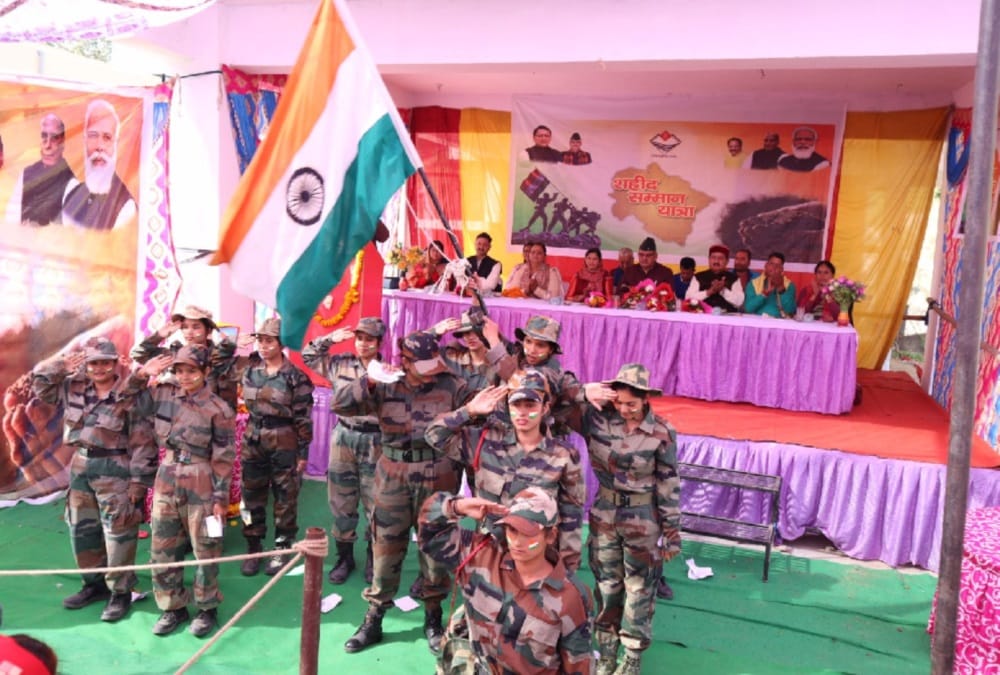 Shaheed Samman Yatra in Rudraprayag: Sainik Welfare Minister Ganesh Joshi honored families of martyrs