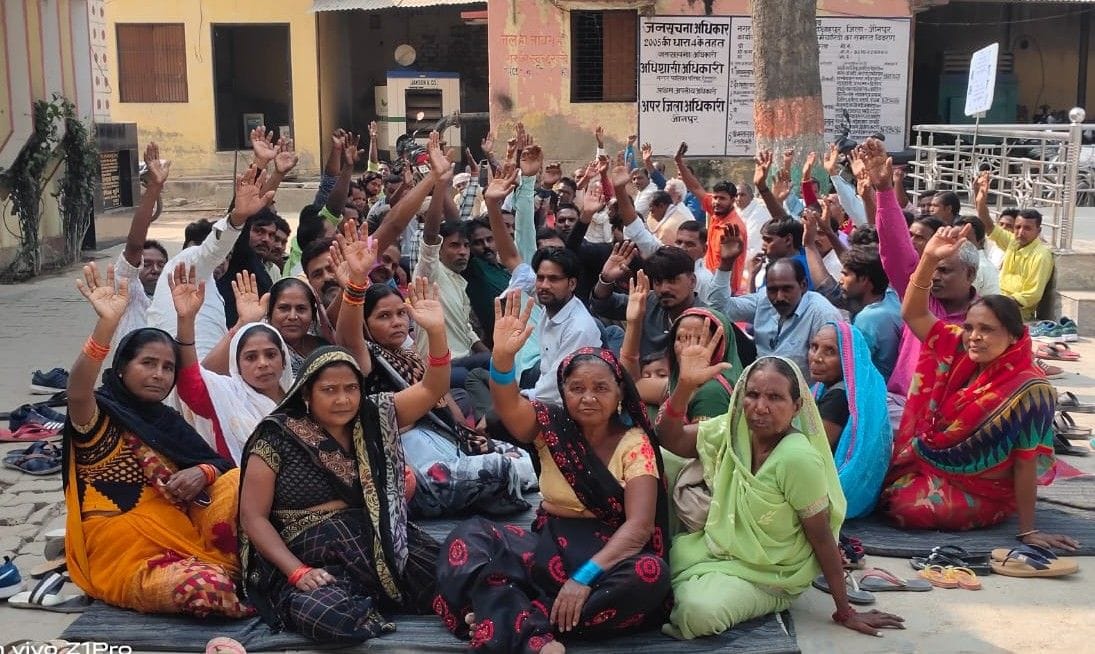 Angry workers boycott work due to lack of action, sit on dharna