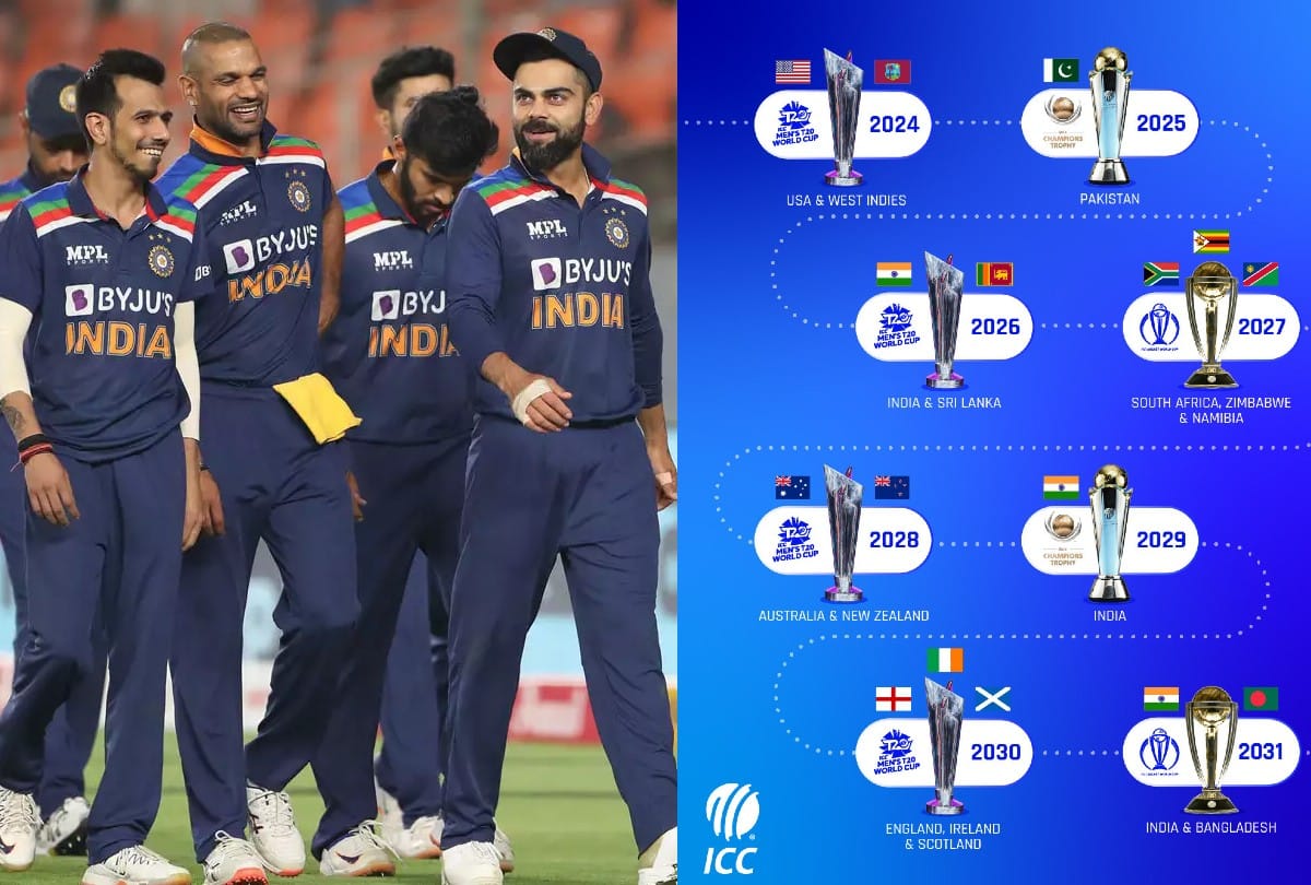 ICC announced 12 different host nations for Eight new ICC tournaments; India to host 2 world cups and 1 Champions Trophy tournament | Pakistan to host 2025 ICC Champions Trophy