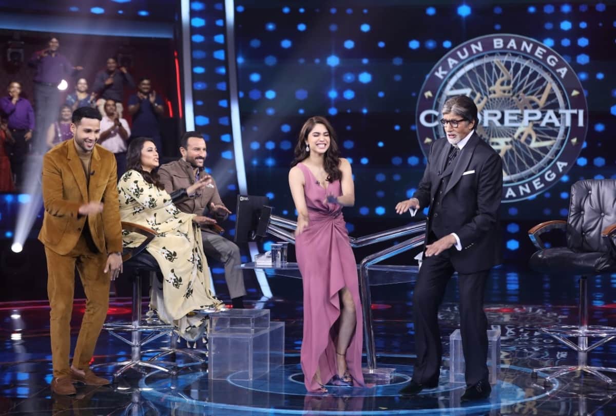 KBC 13 The team of Bunty Babli 2 reached Amitabh Bachchan show the stars danced with actor
