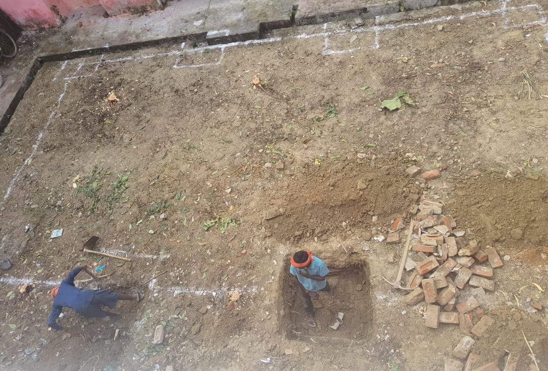 Construction of component unit in Raktkosh Bhawan started