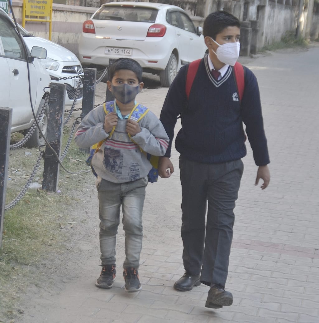 first and second class student came in  school in sirmaur district
