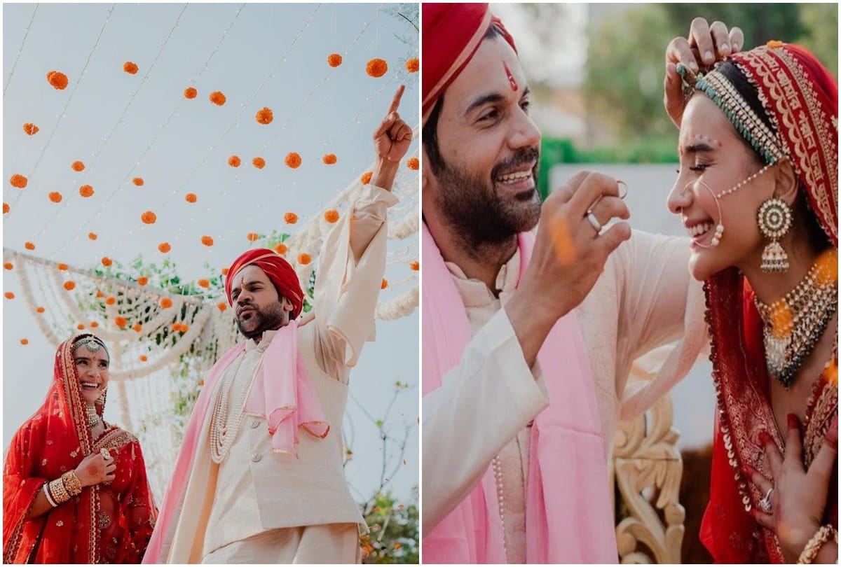 Newly Weds: Patralekhas chunari grabs everyone attention on social media a special message were written for Rajkumar Rao