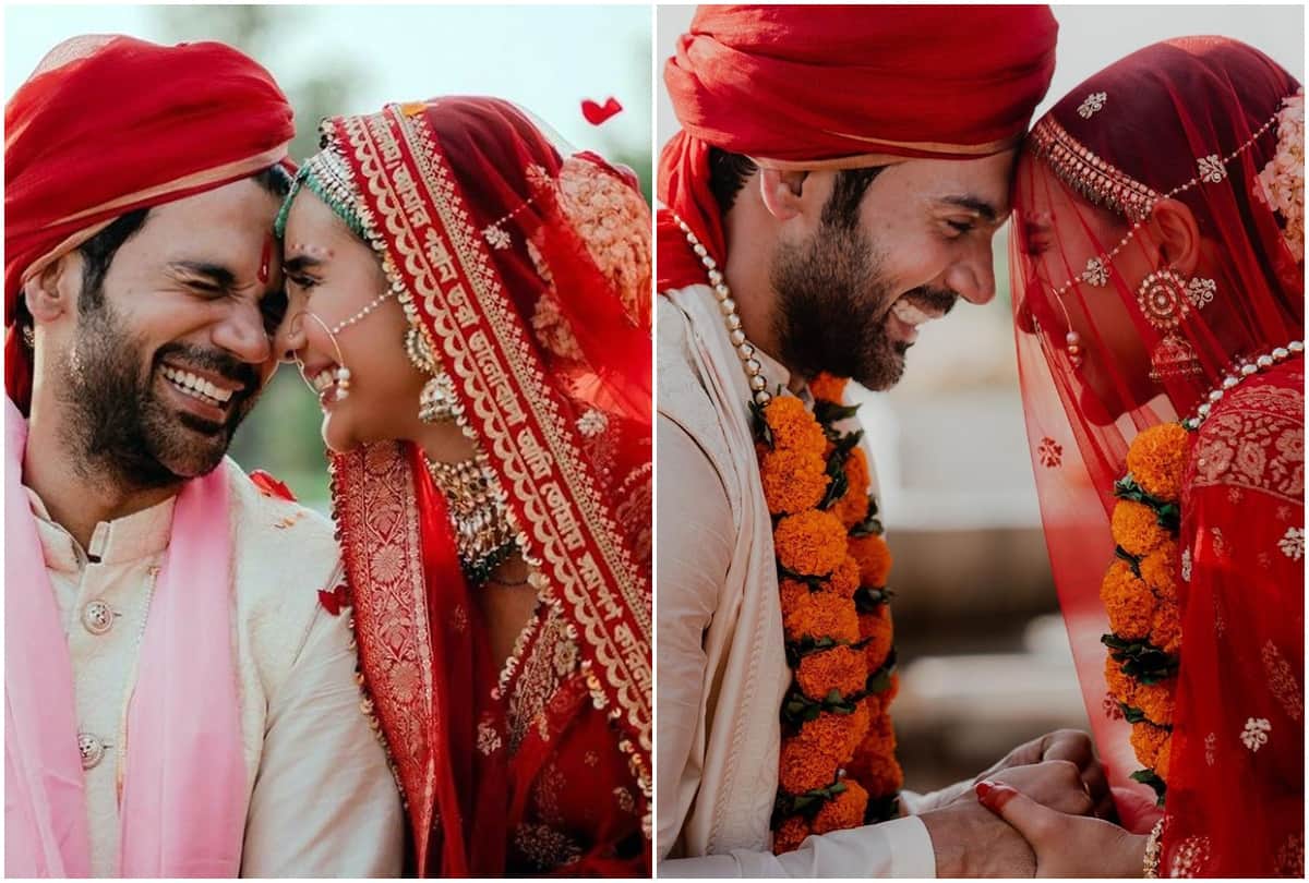Newly Weds: Patralekhas chunari grabs everyone attention on social media a special message were written for Rajkumar Rao