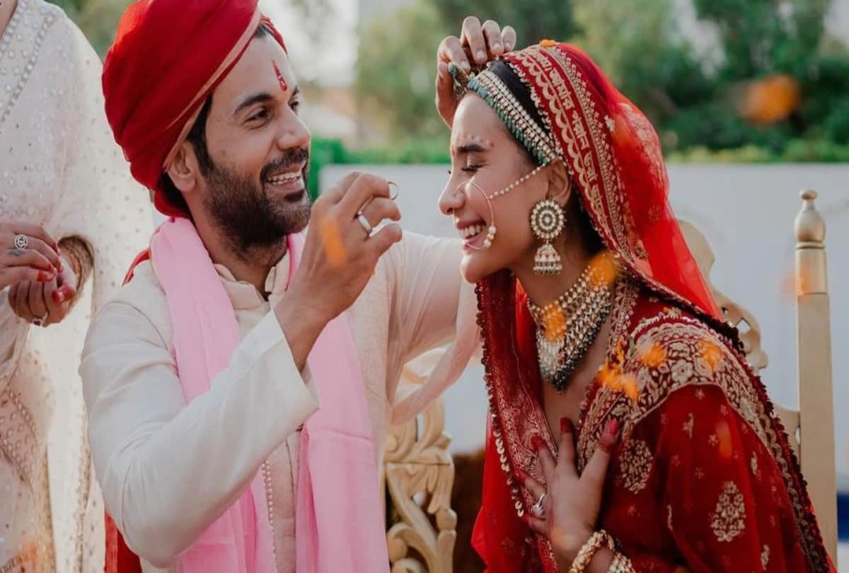 Newly Weds: Patralekhas chunari grabs everyone attention on social media a special message were written for Rajkumar Rao