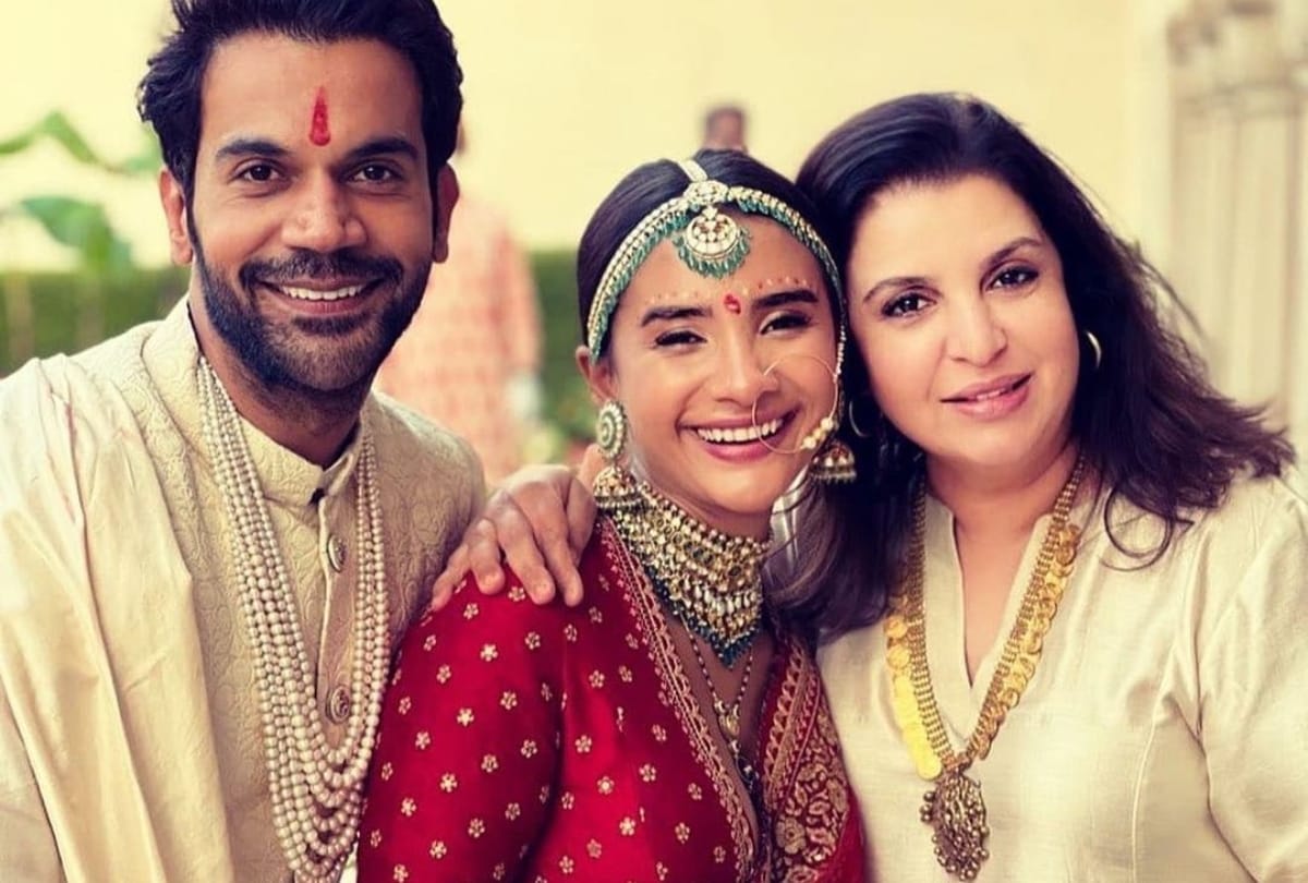 Photos Rajkumar Rao danced a lot on Shahrukh Khan song in the reception wife Patralekha also gave full support