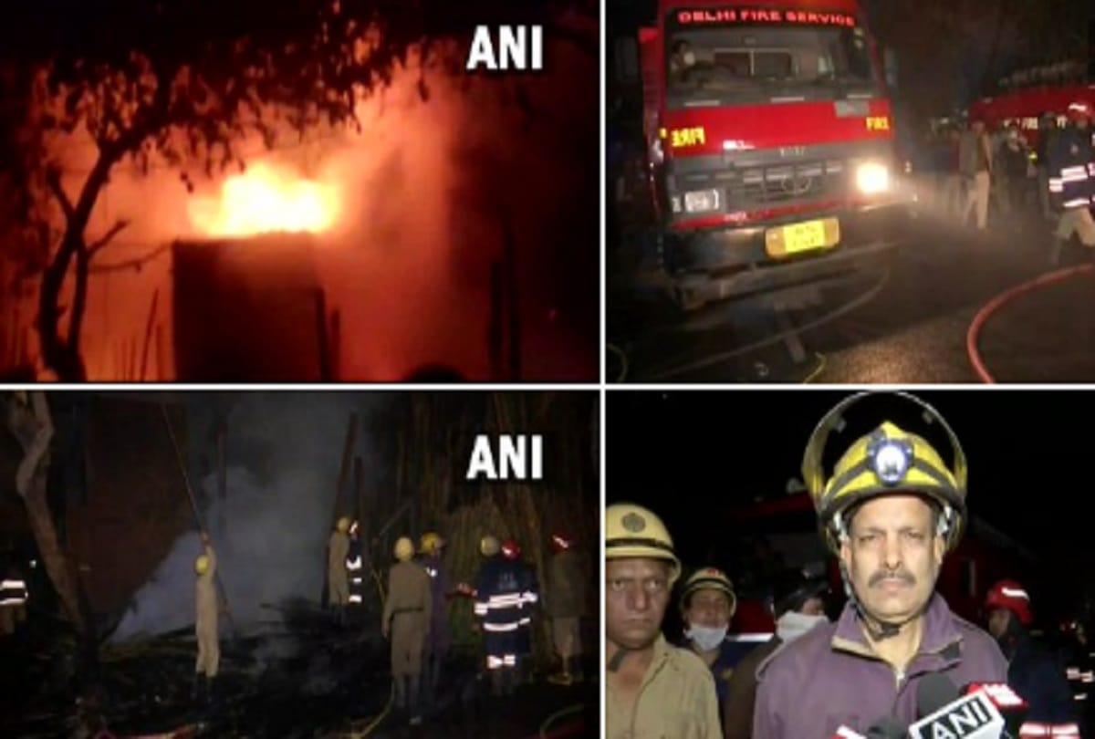 Delhi | Fire broke out at a bamboo market in the Kalyan Puri 