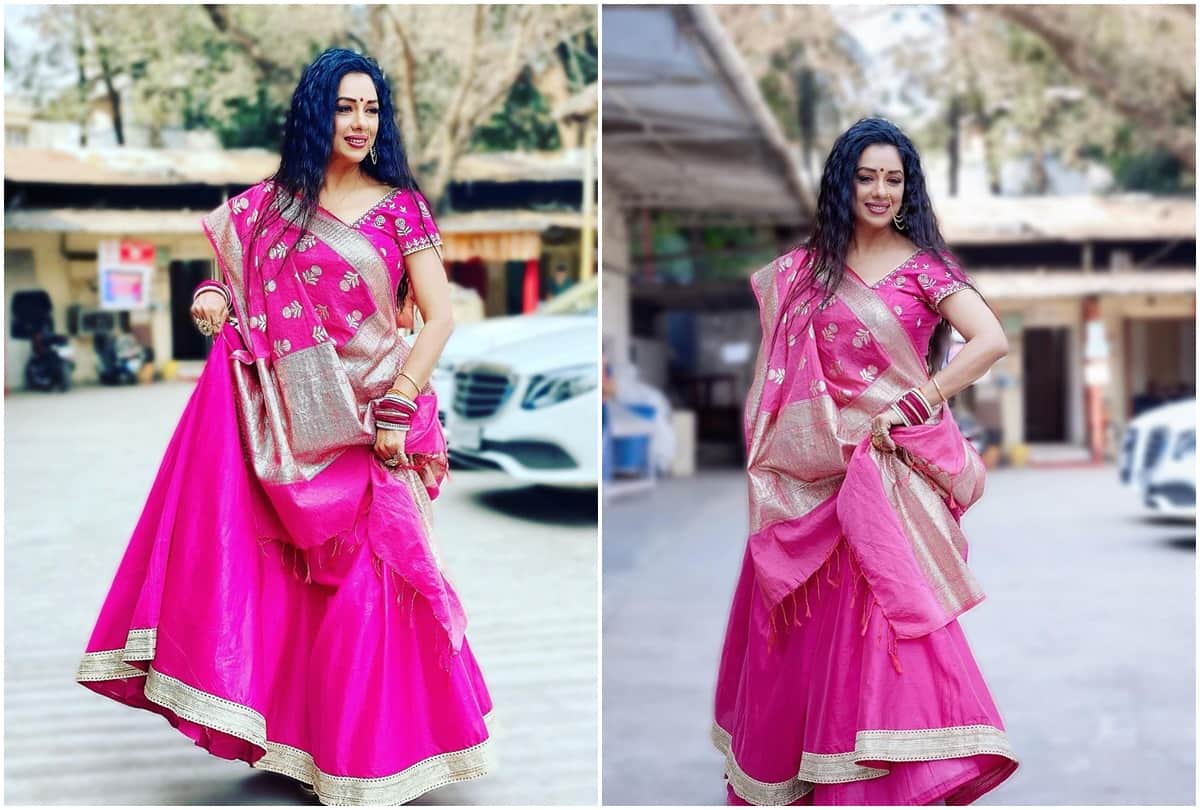 anupamaa lead actress rupali ganguly garba dance in vanity van video goes viral on social media