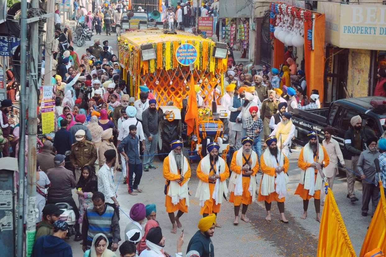 Nagar Kirtan held with reverence and enthusiasm