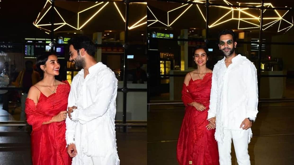 Photos: after marriage Rajkummar Rao and lady love Patralekha spotted in Mumbai airport,