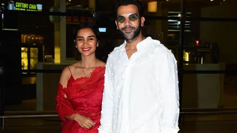 Photos: after marriage Rajkummar Rao and lady love Patralekha spotted in Mumbai airport,