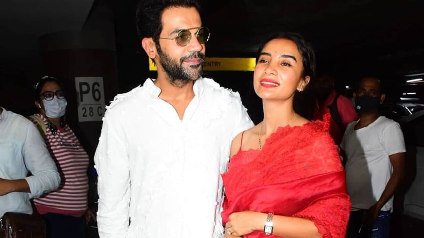 Photos: after marriage Rajkummar Rao and lady love Patralekha spotted in Mumbai airport,