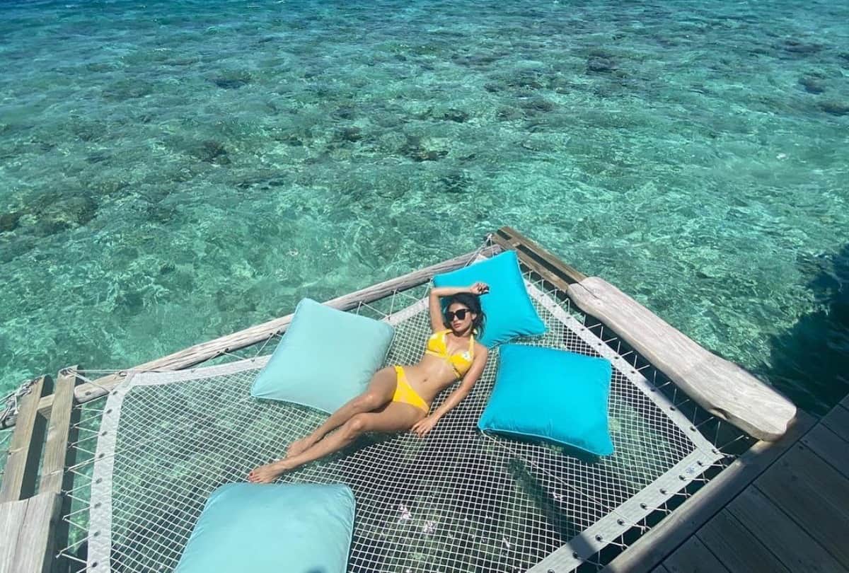 actress mouni roy look glamours in her black bikini people called her hot naagin