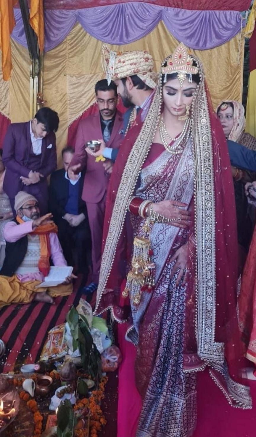 uttarakhand news: TV actress nikita sharma wedding in triyuginarayan temple, see photos