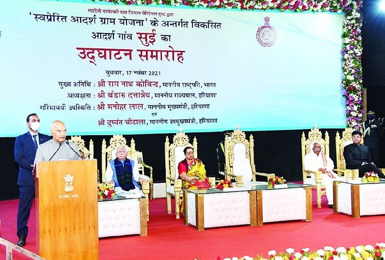 President praises daughters in Sui village of Bhiwani