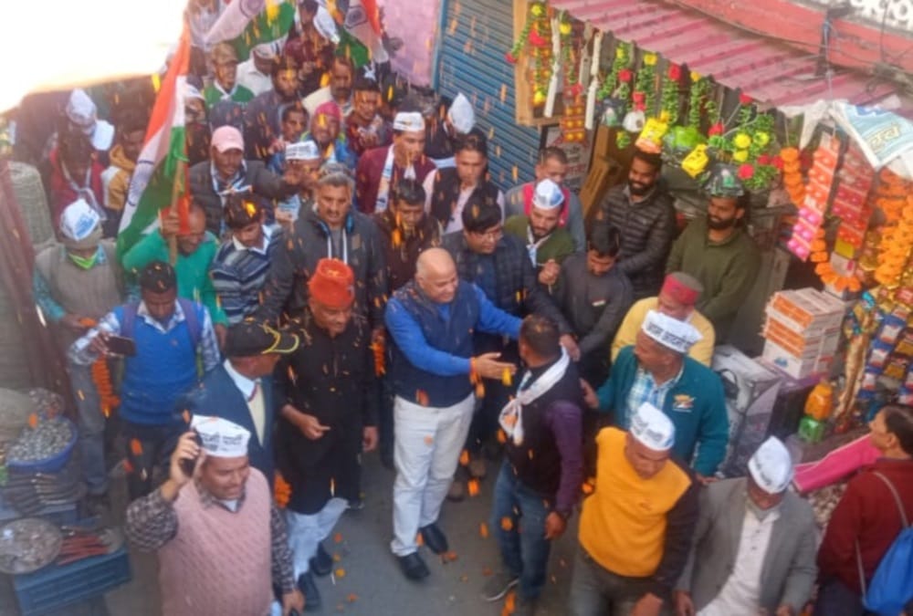 Uttarakhand Election 2022: Manish Sisodia Road Show and election campaign in uttarkashi Photos