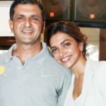 प्रकाश पादुकोण (बाएं) और दीपिका पादुकोण (दाएं)