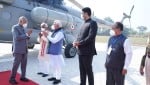 राष्ट्रपति रामनाथ कोविंद का स्वागत करते राज्यपाल बंडारू दत्तात्रेय, मुख्यमंत्री मनोहरलाल और उ?