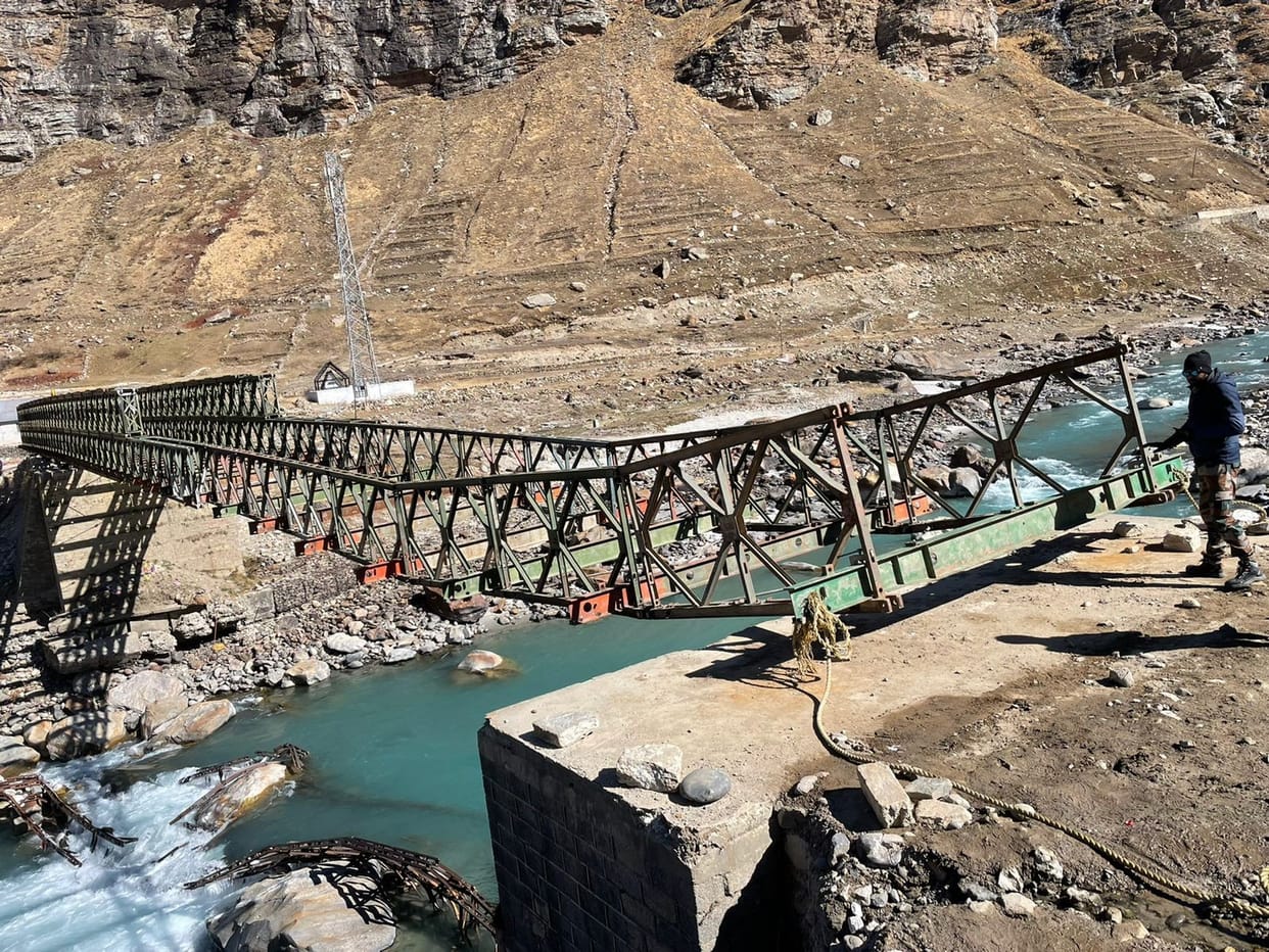 94 RCC removed 160 feet long bailey bridge
