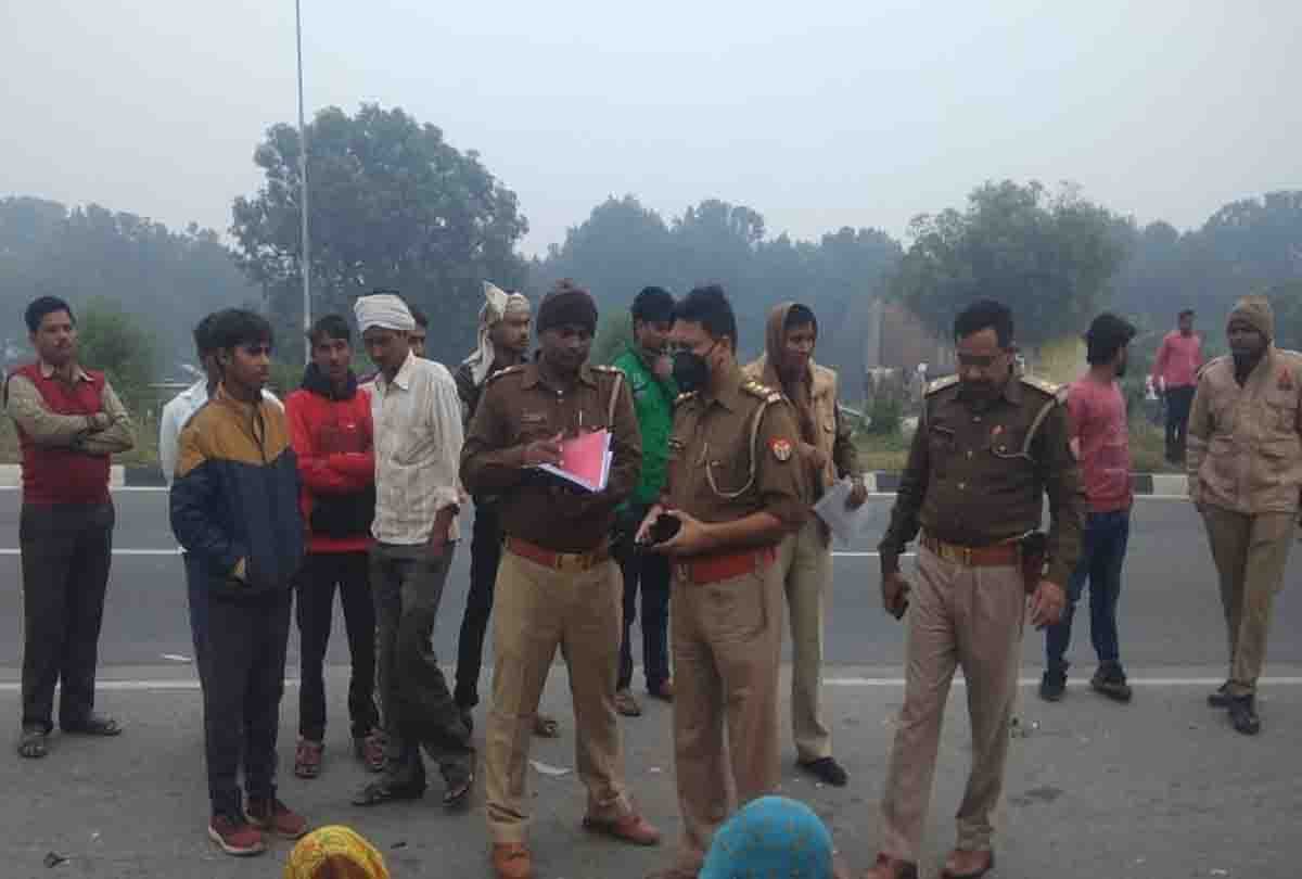 road accident in auraiya up, one people died