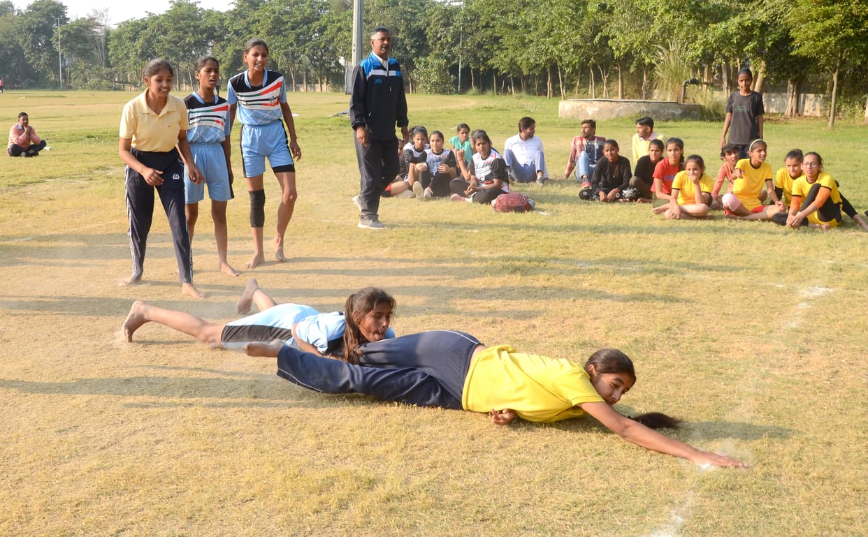 In handball-football, rural girls showed talent in urban, volleyball, kho-kho and kabaddi