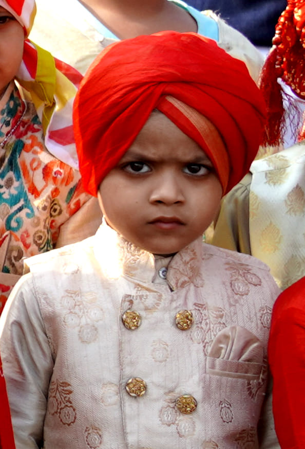Children presented cultural program wearing Punjabi dress