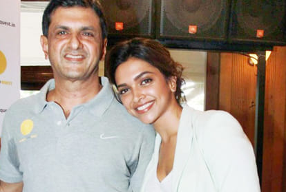 प्रकाश पादुकोण (बाएं) और दीपिका पादुकोण (दाएं)