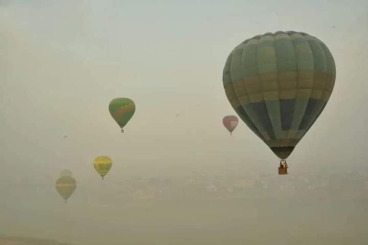 Hot Air Balloon Show in Varanasi Before Dev Deepawali sky filled with colorful balloons tourism department created history