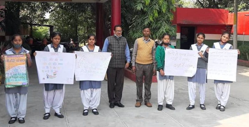 Aanchal was the first in the slogan competition