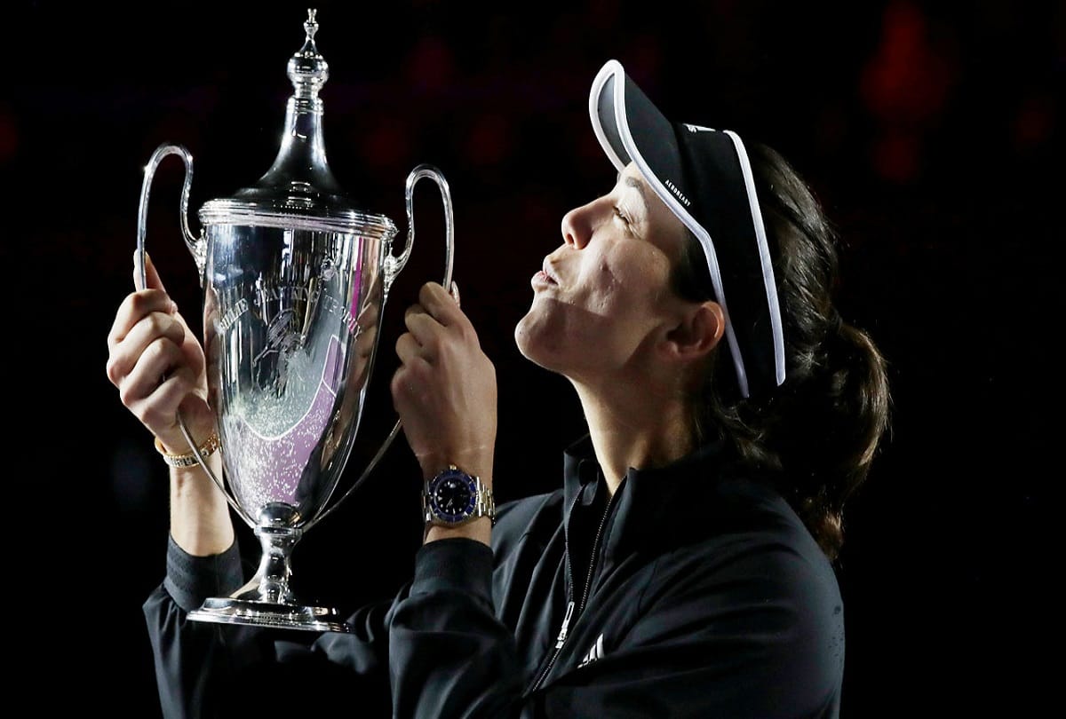 WTA Finals 2021 spain tennis star Garbine Muguruza defeats Anett Kontaveit for first WTA Finals title