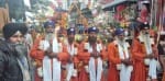 रामपुर मनिहारान में नगर कीर्तन की अगुवाई करते हुए पंज प्यारे