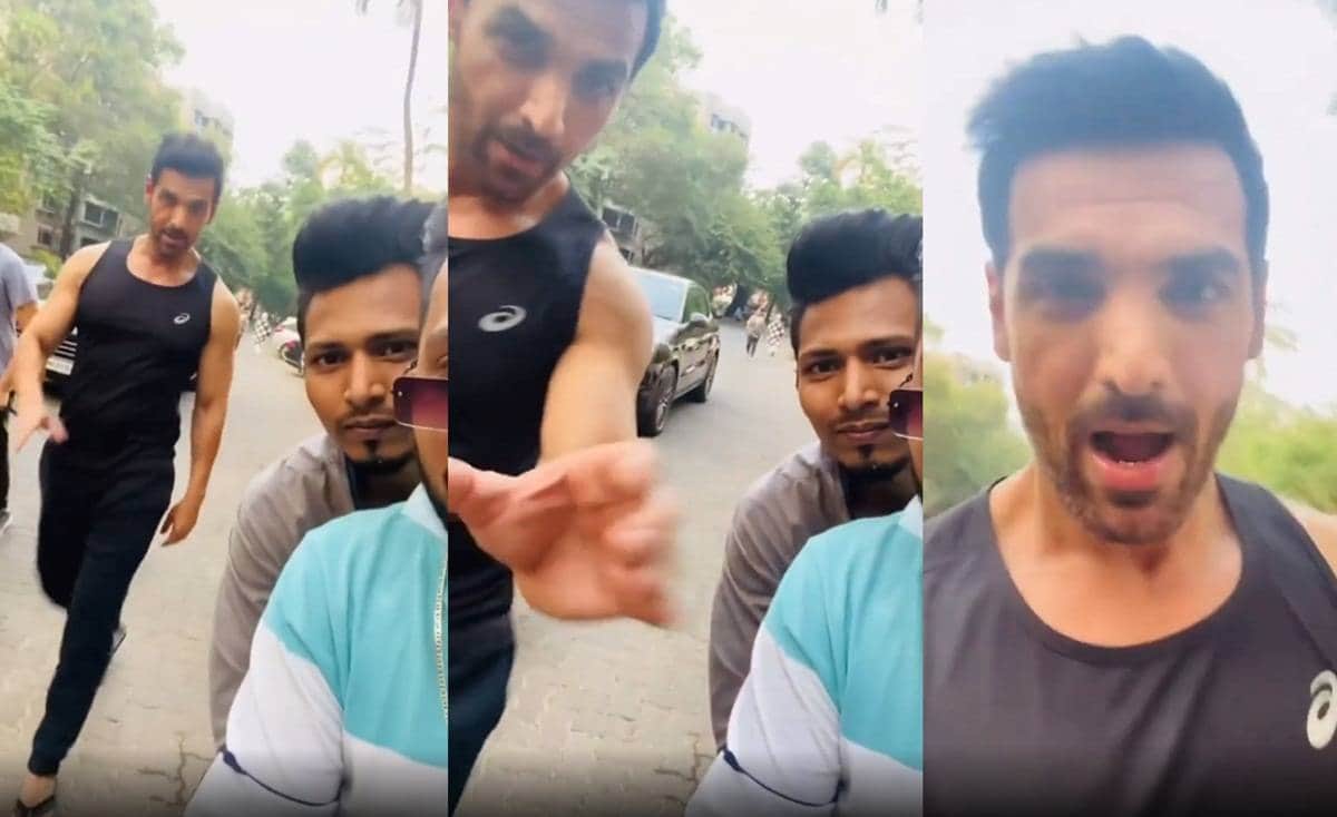 John Abraham snatches fan’s phone for filming him, watch the video
