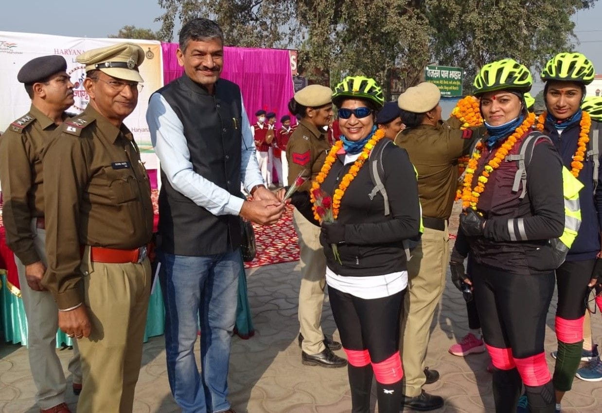 Jagriti Yatra reached Kurukshetra to make women aware of safety